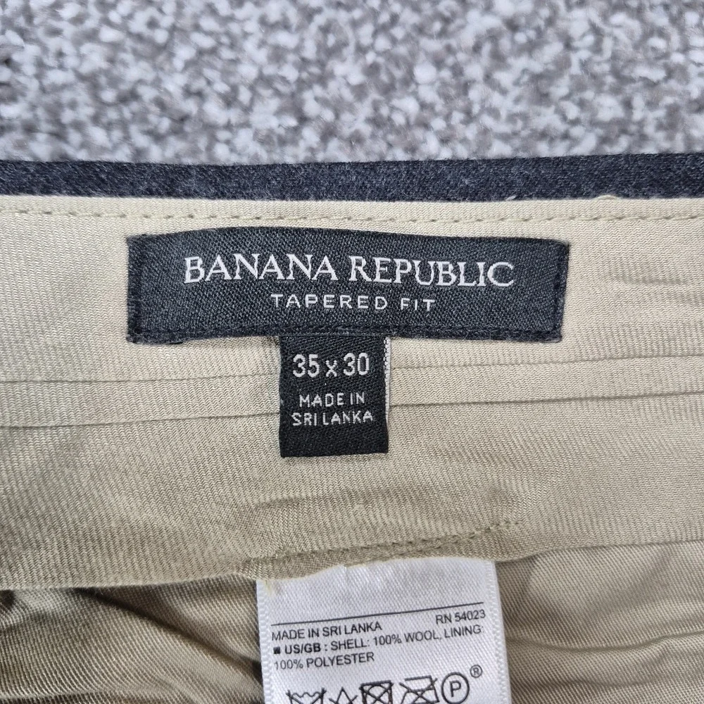 Banana Republic Pants Mens 35x30 Gray Vitale Barberis Canonico Flannel 120s Wool